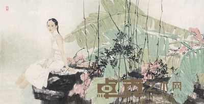 姜超 2005年作 晨读 镜心 70×137cm